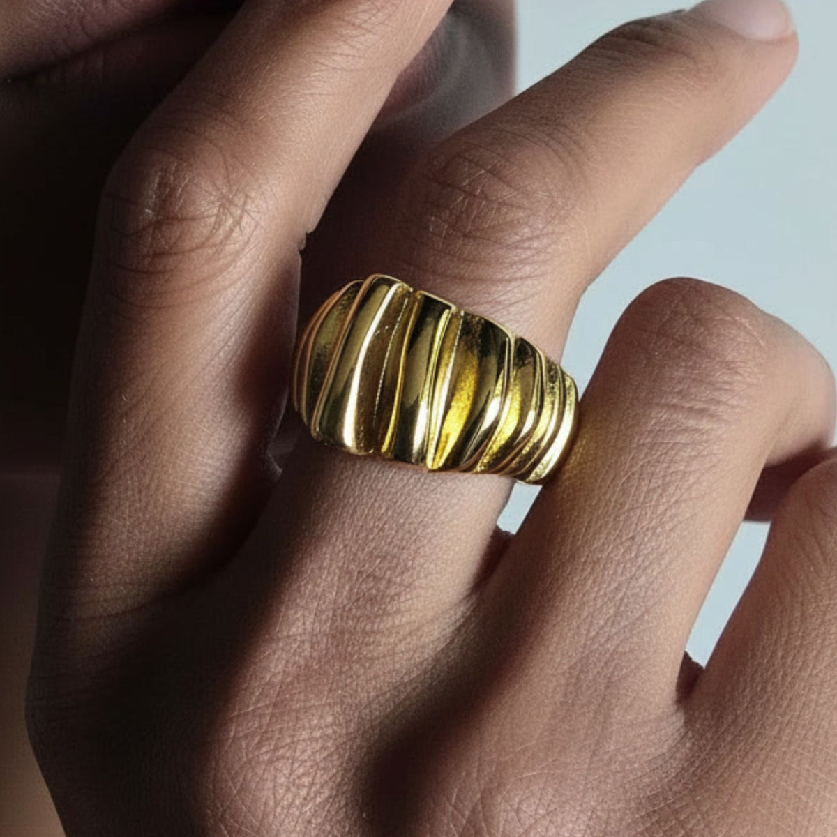 Kin Draped Gold Ring