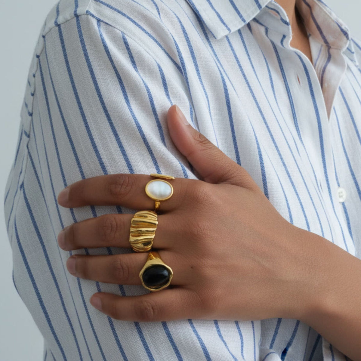 Enso Moonstone Wraparound Ring