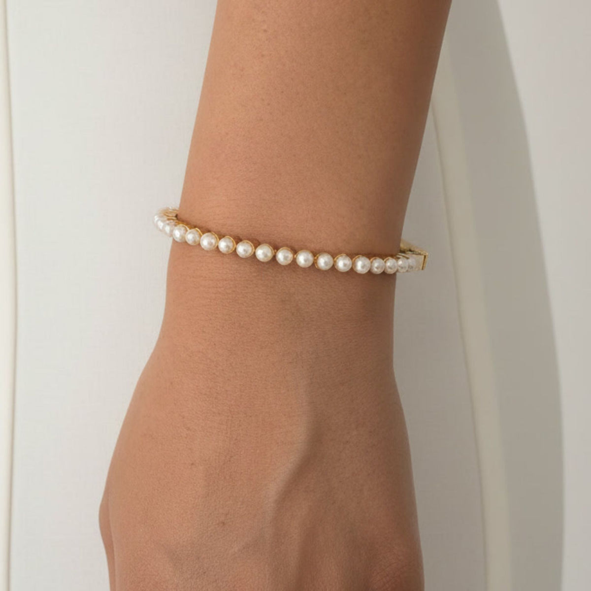 Shinju Gold Pearl Bangle