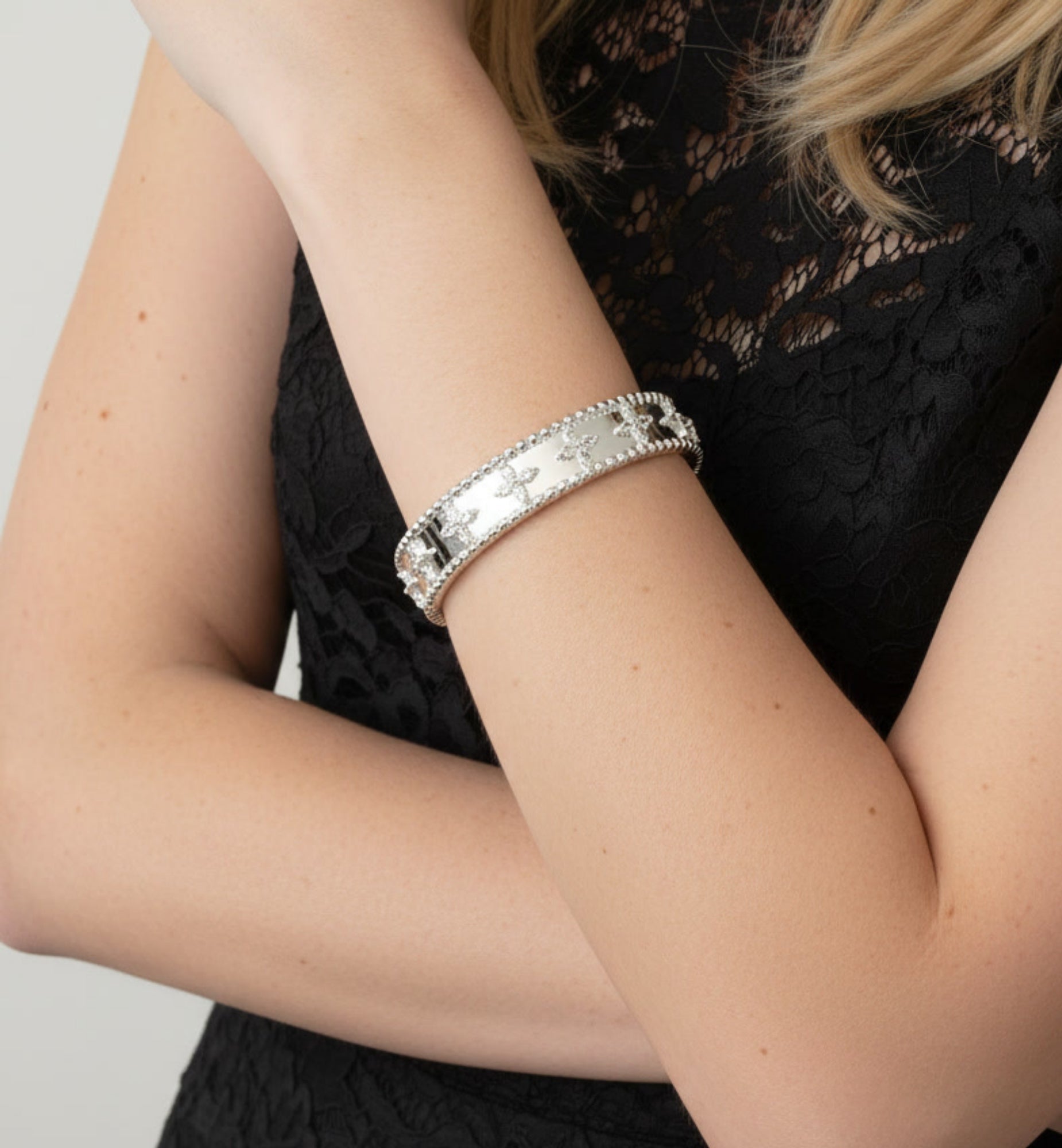 Kinmokusei Silver Bead Bangle + Necklace