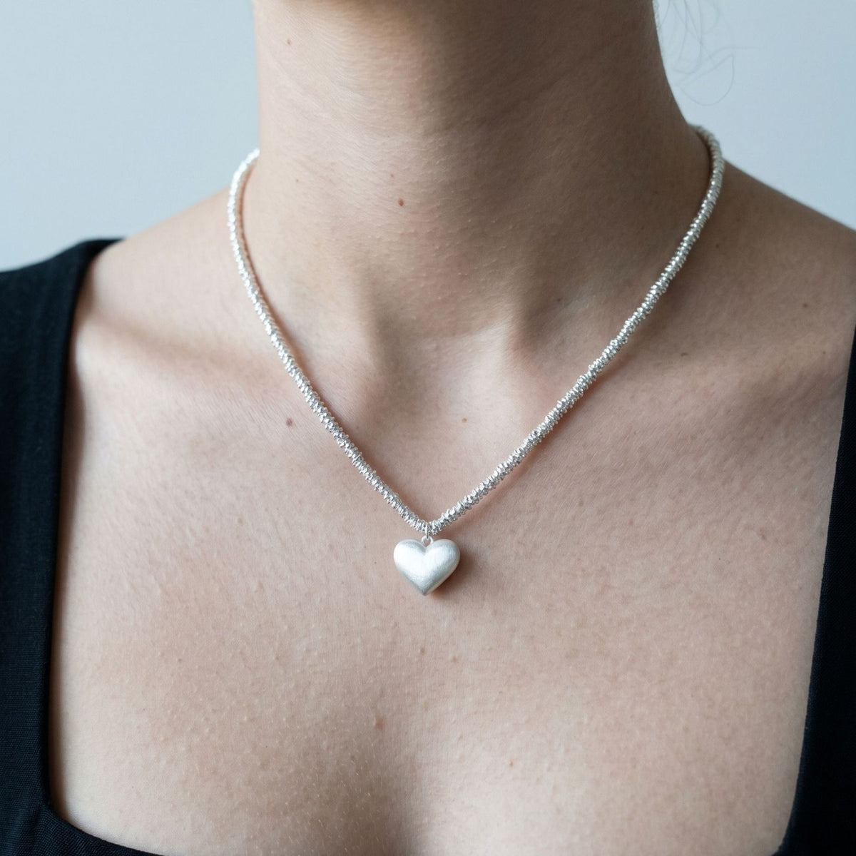 Kokoro Silver Heart Necklace