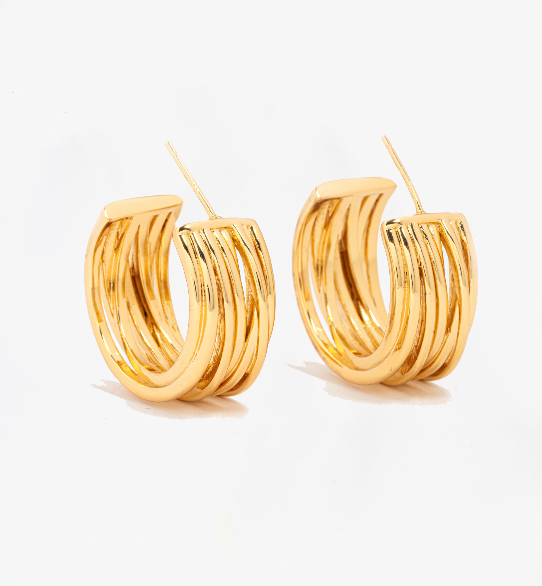 Nami Gold Twist Earrings 18K Gold Plated by Uchi & Soto Jewellery