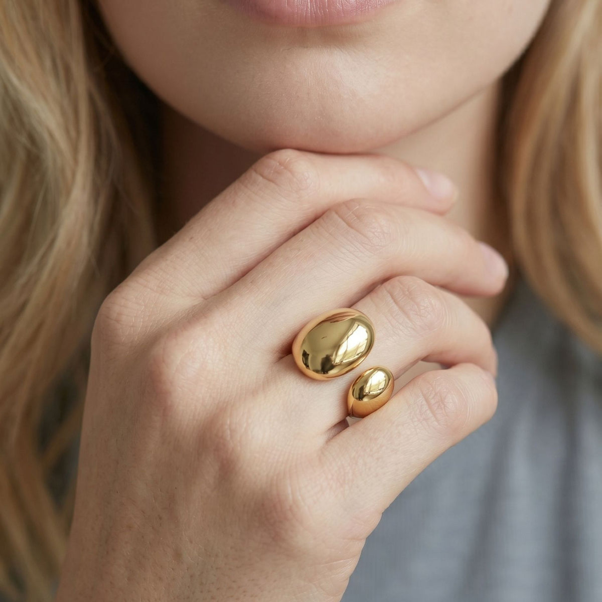 Kin Gold Statement Open Ring