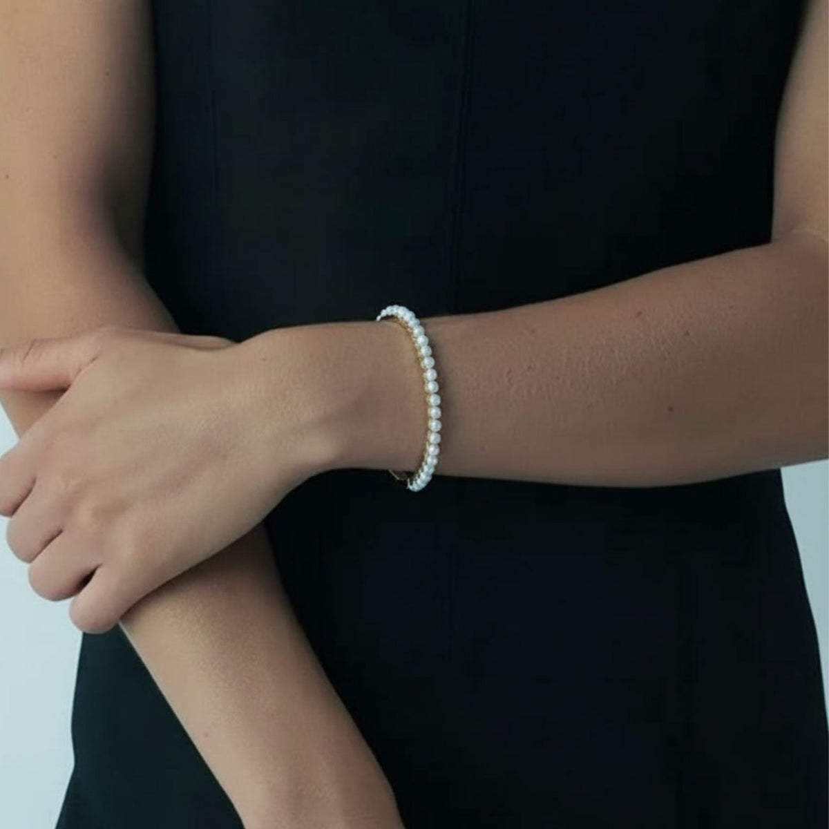 Shinju Gold Pearl Bangle