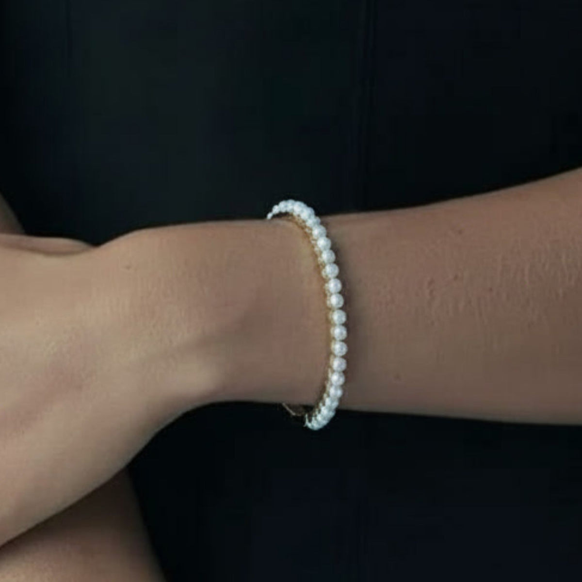 Shinju Gold Pearl Bangle