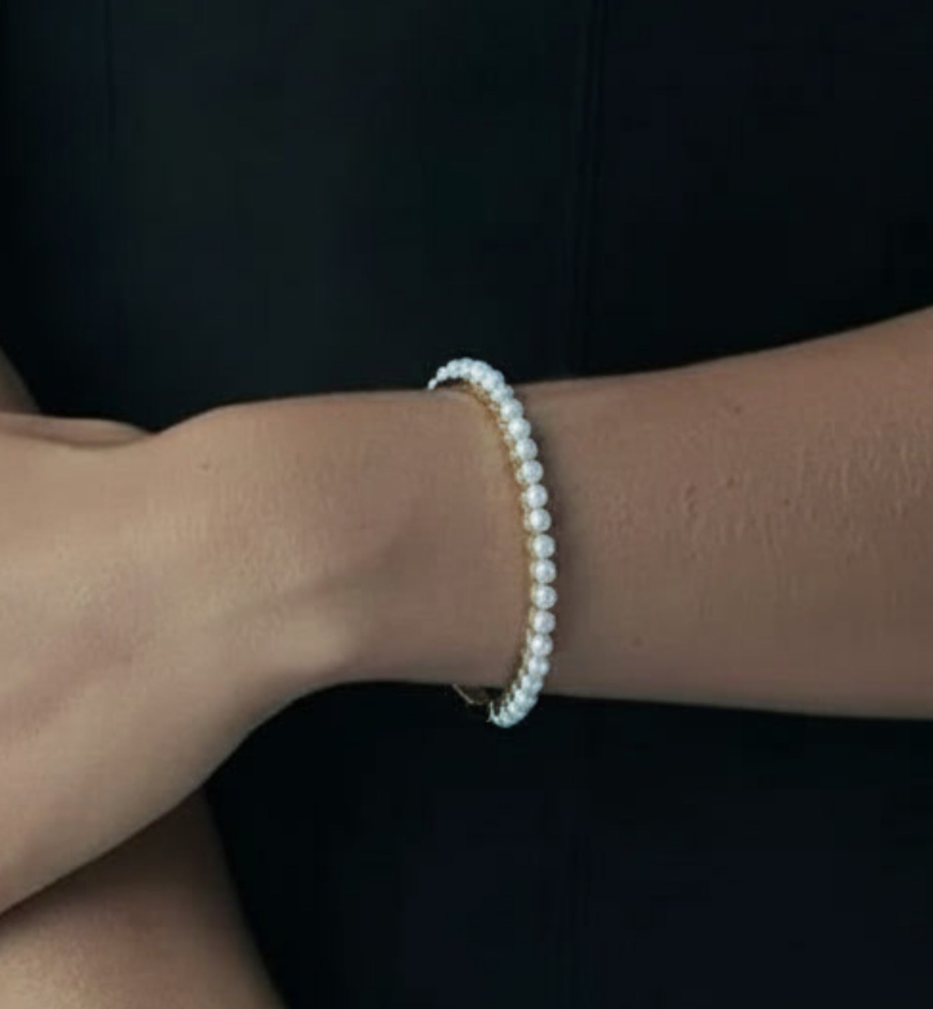 Shinju Gold Pearl Hoops+ Bangle + Necklace