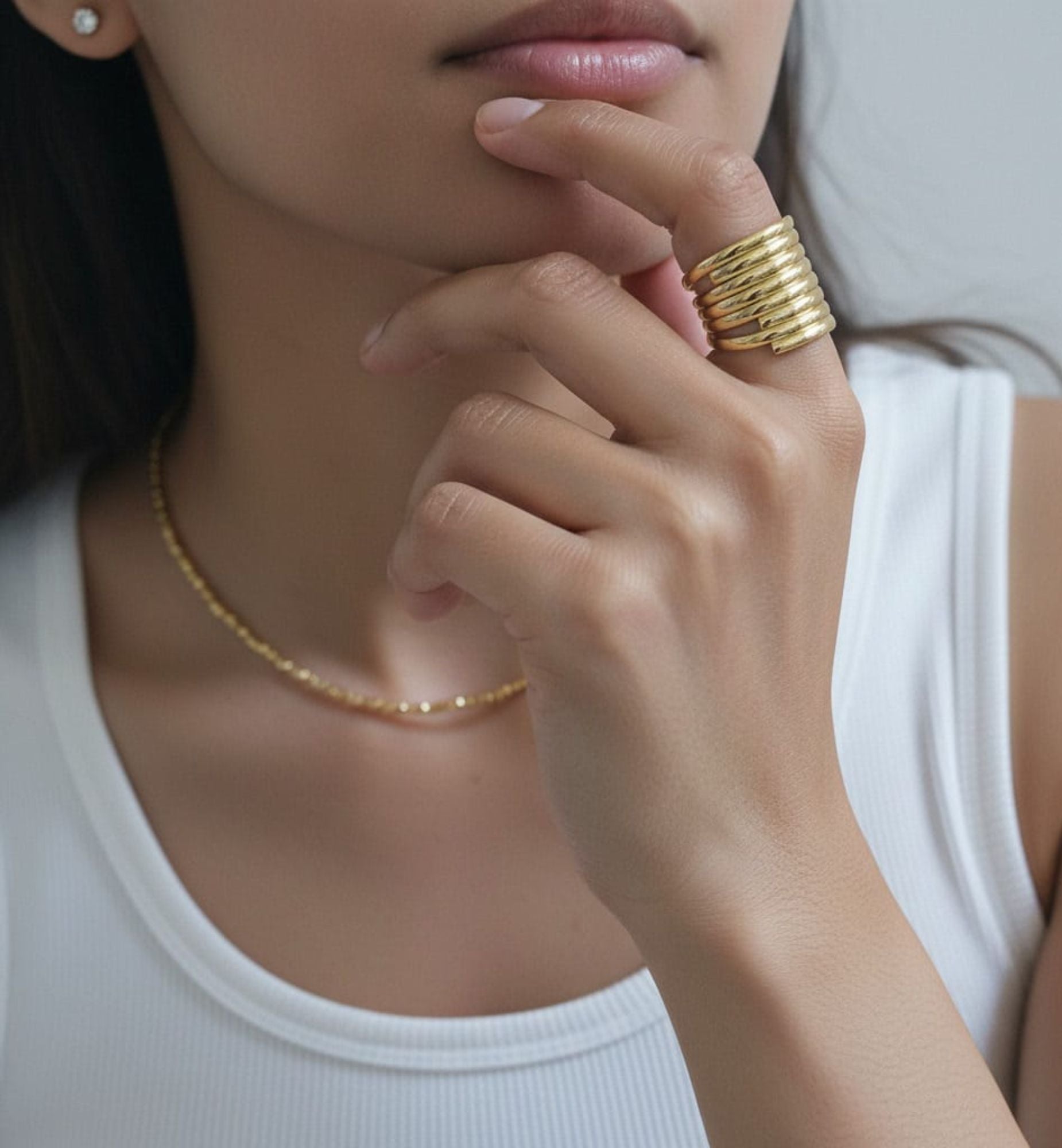 Kin Layered Statement Ring