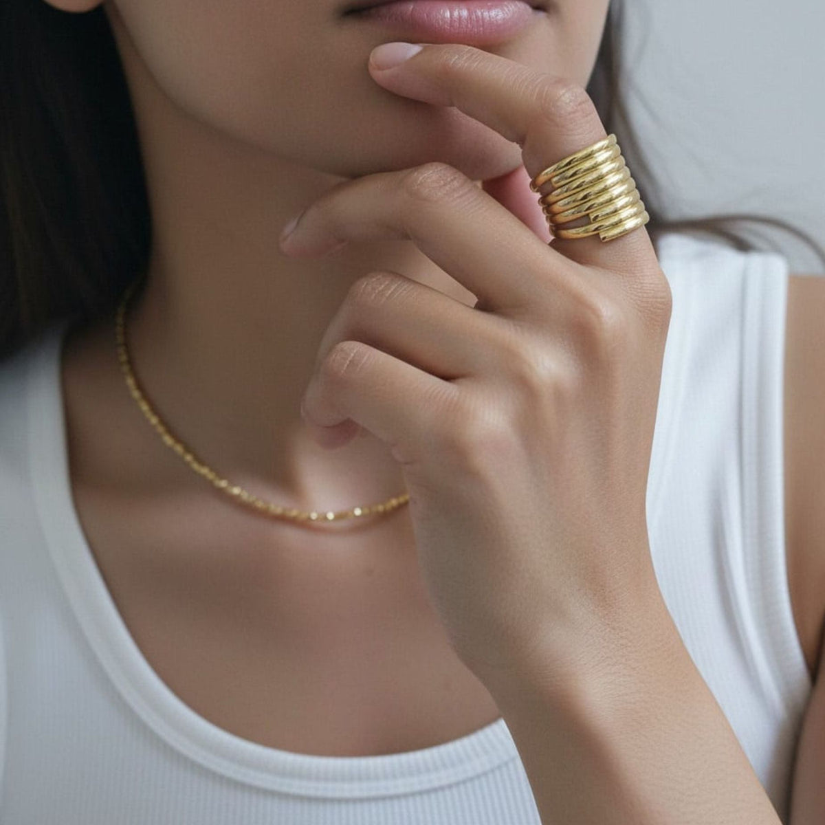 Kin Layered Statement Ring