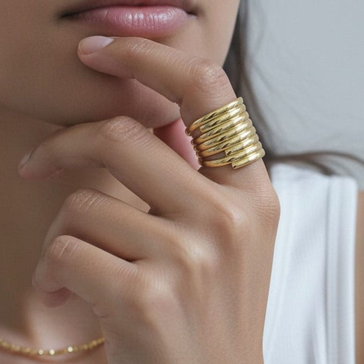 Kin Layered Statement Ring