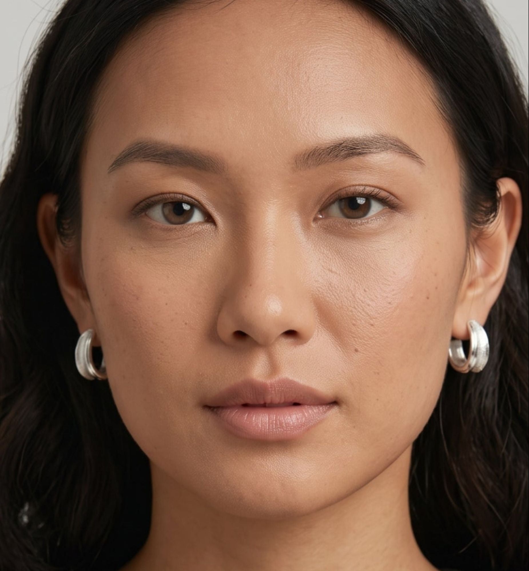 Nami Silver Molten Hoop Earrings