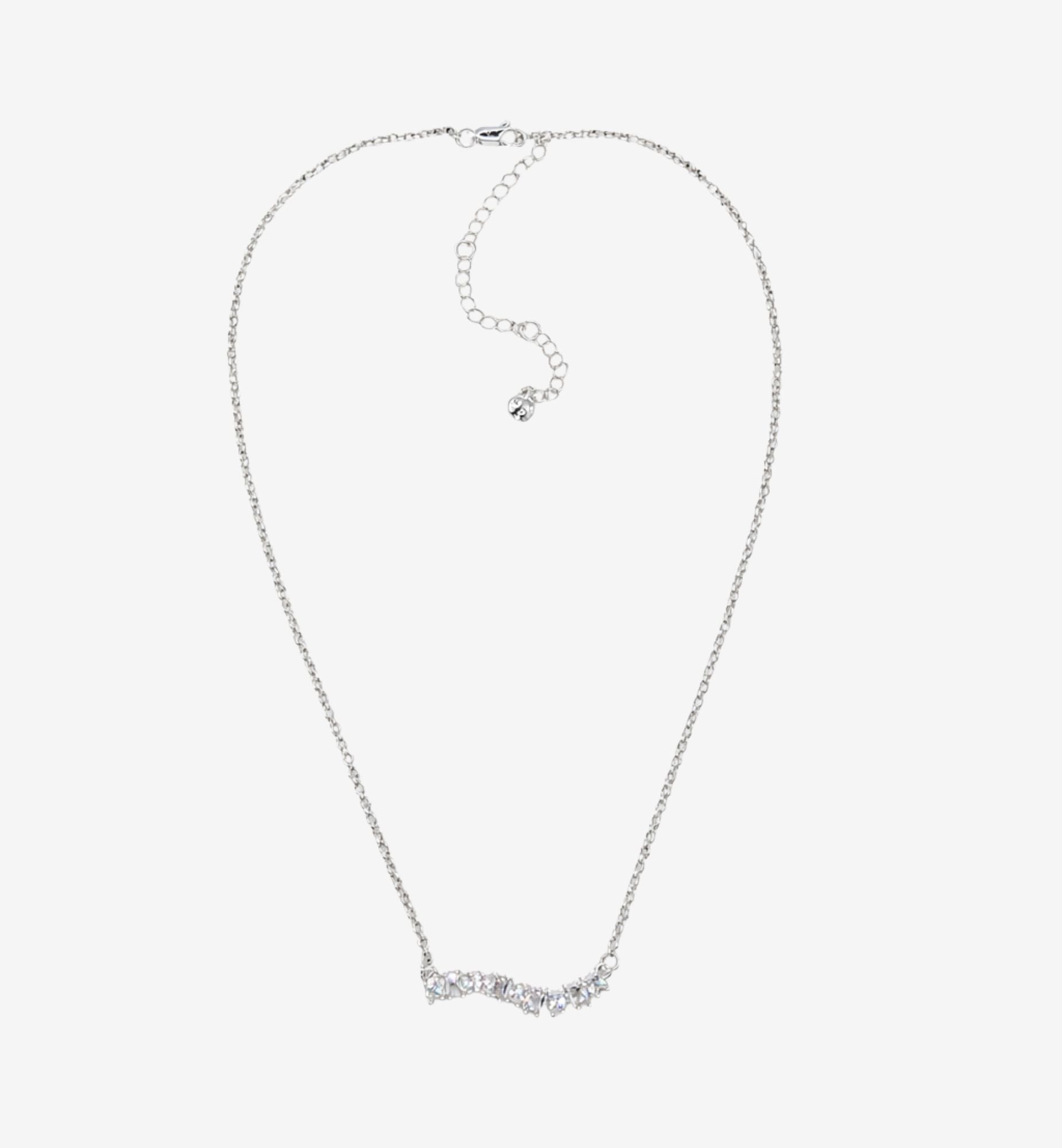 Nami Silver Stone Wave Necklace