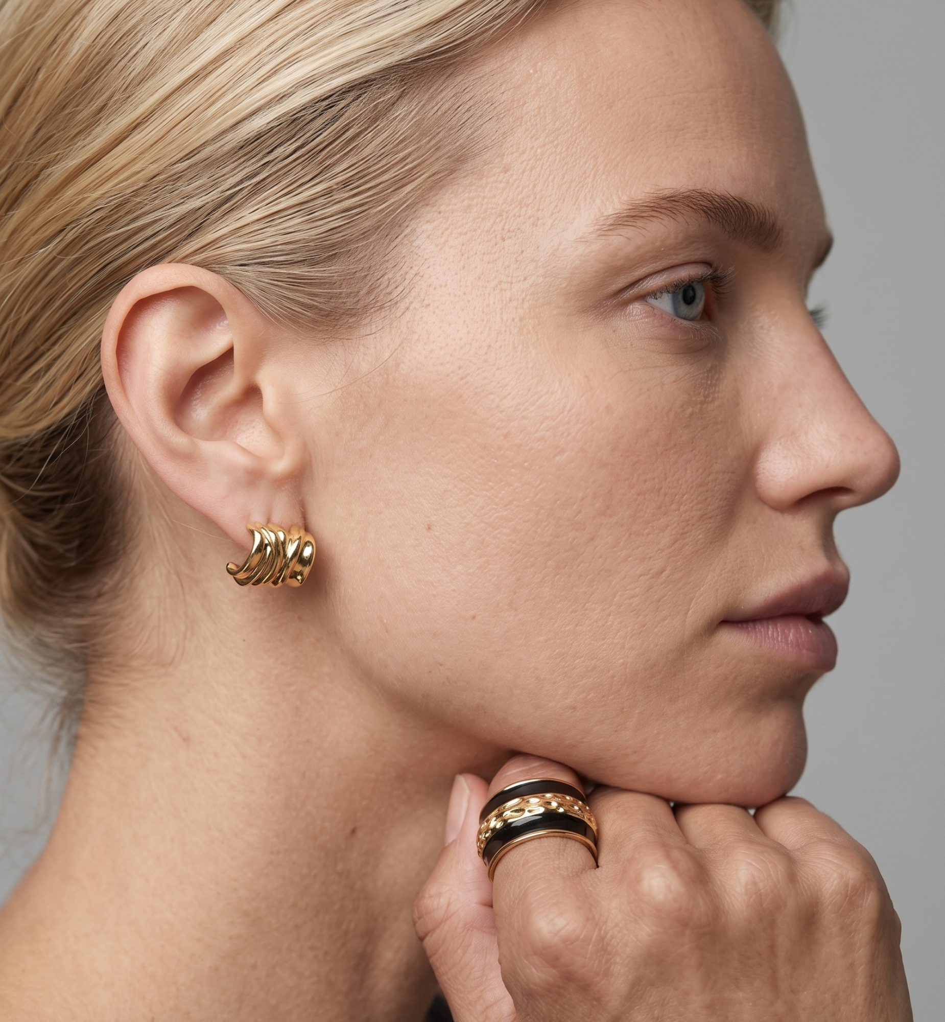 Kin Black and Gold Ring