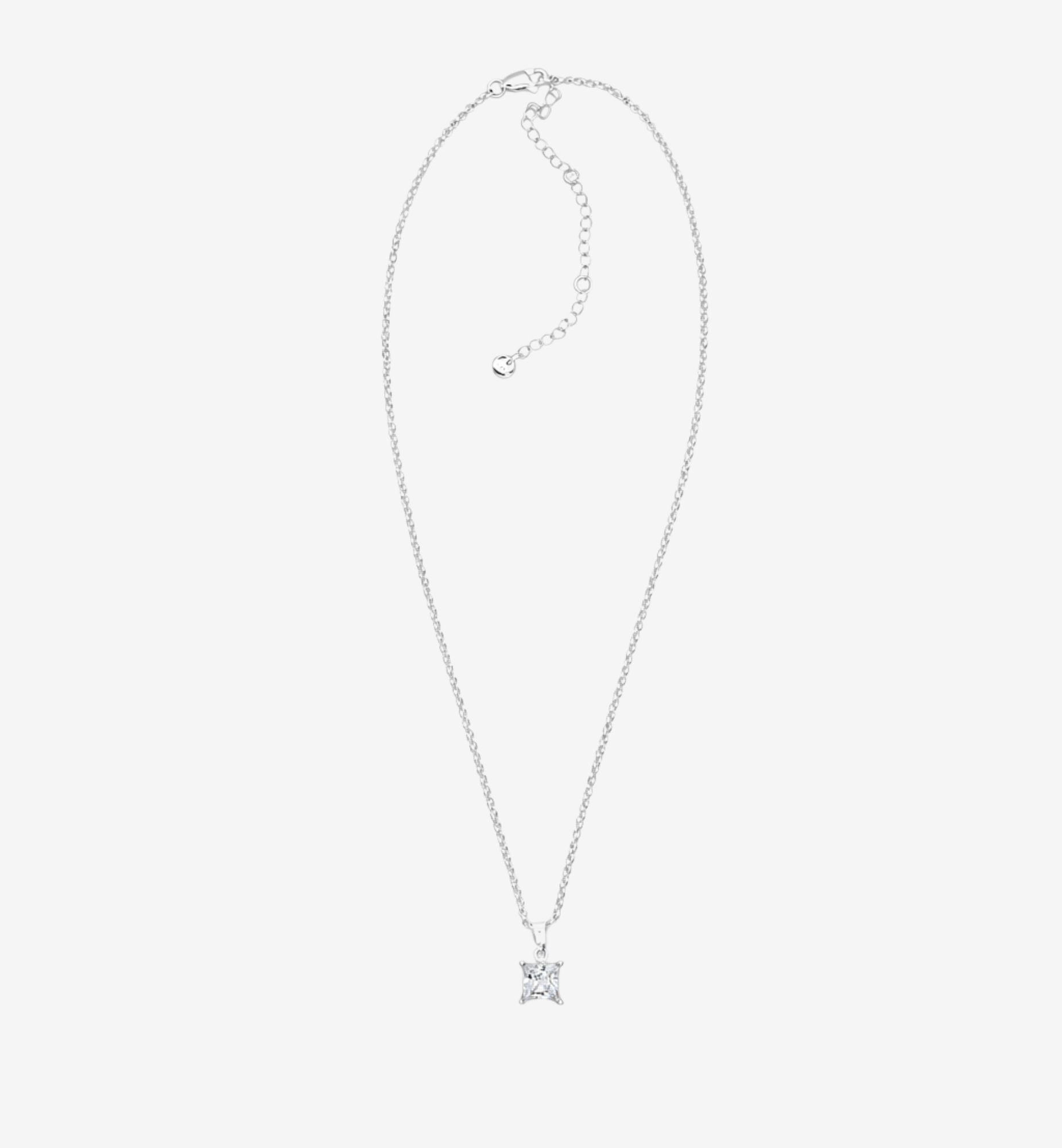 Shikaku Silver Stone Pendant Necklace