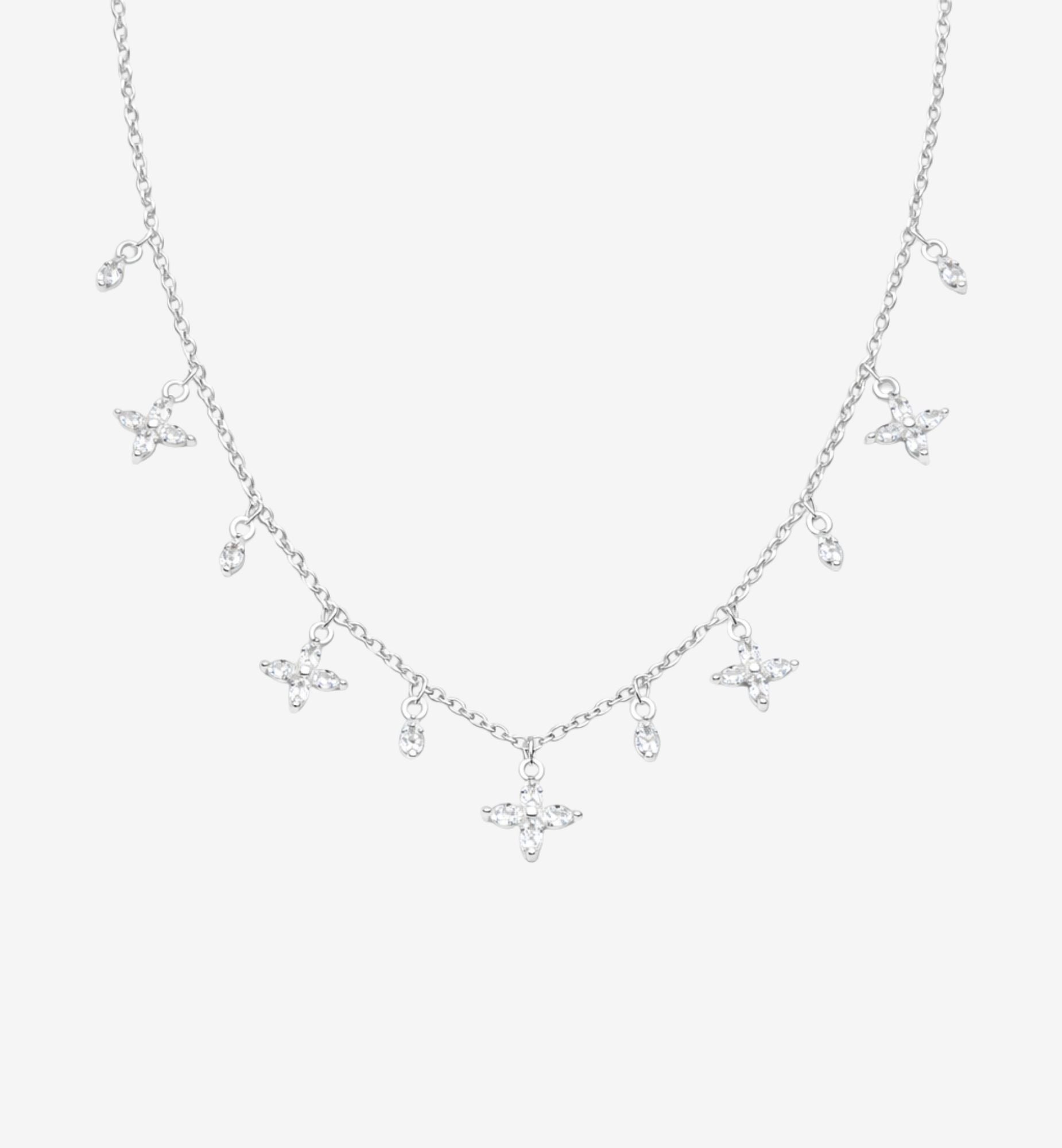Kinmokusei Silver Floral Necklace