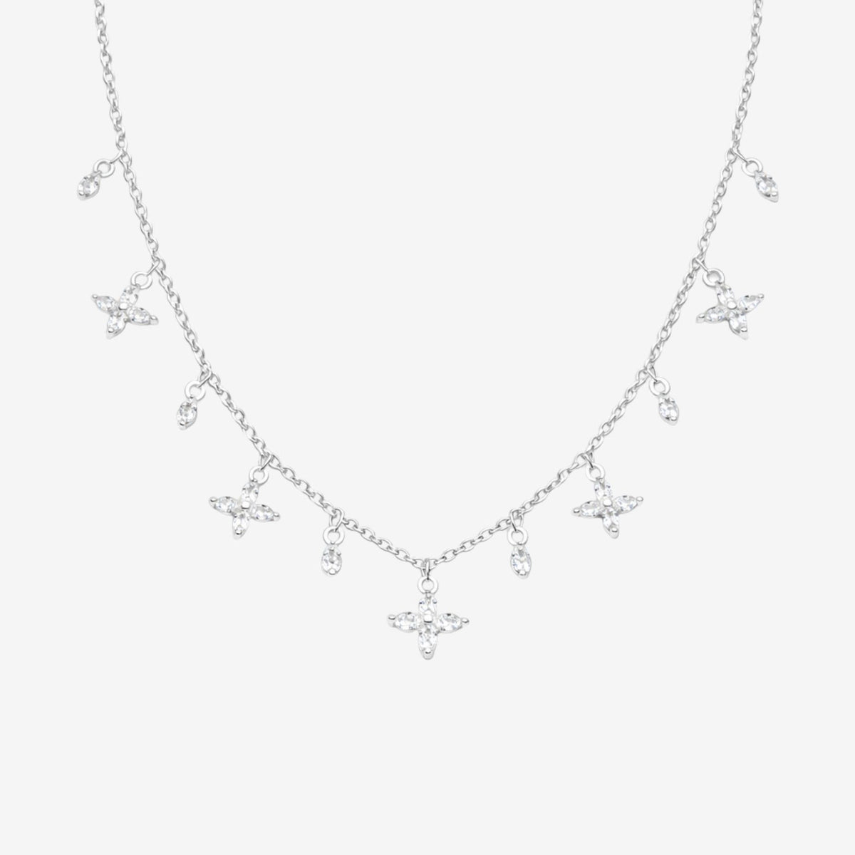 Kinmokusei Silver Floral Necklace