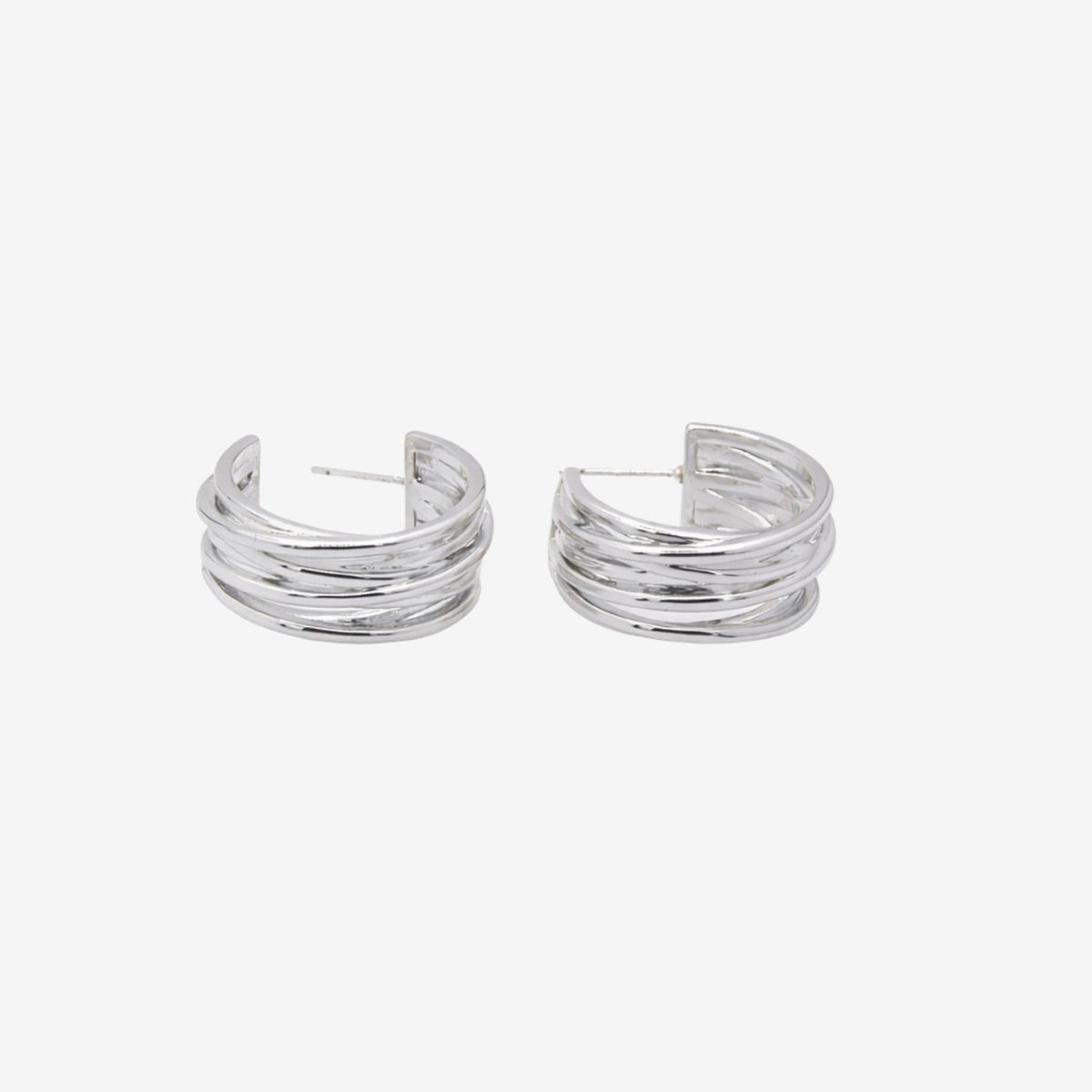 Nami Silver Twist Earrings