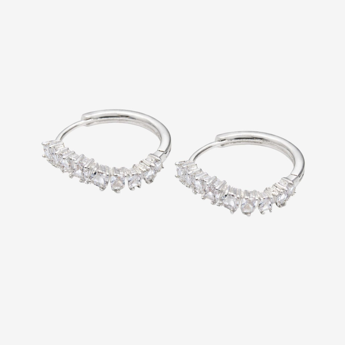 Nami Silver Stone Wave Earrings