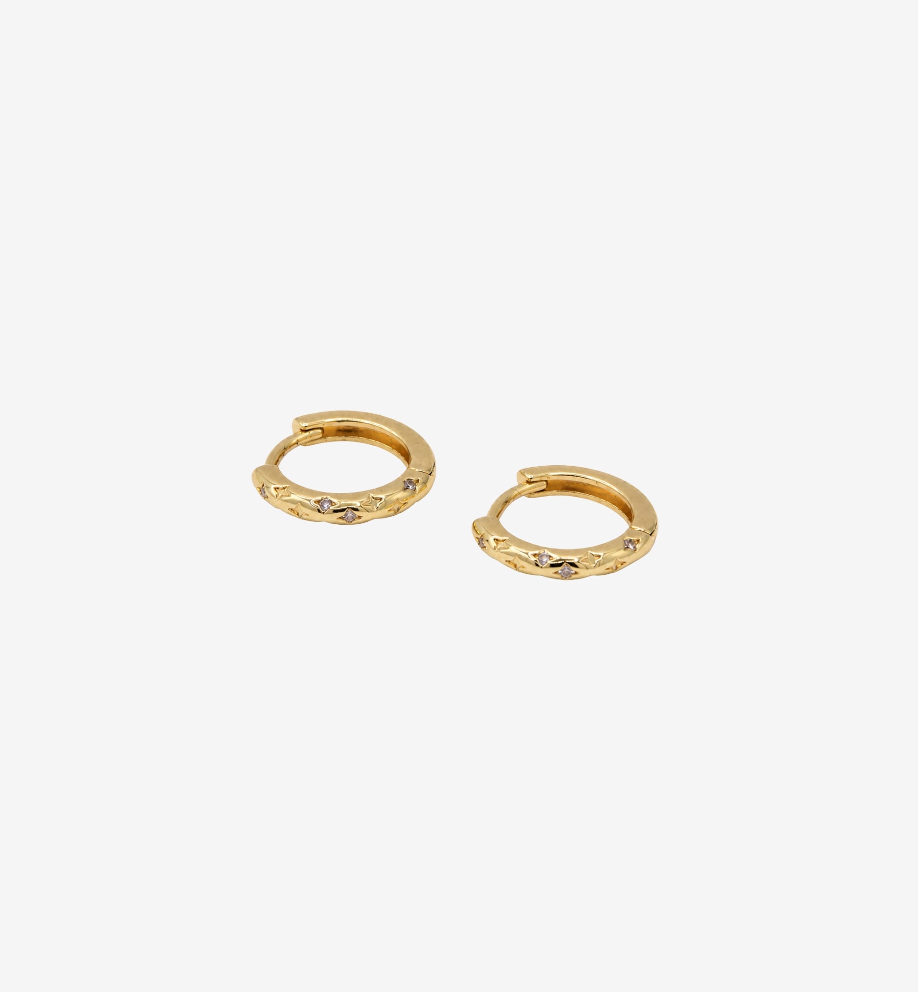 Kin Stone Huggie Hoop Earrings