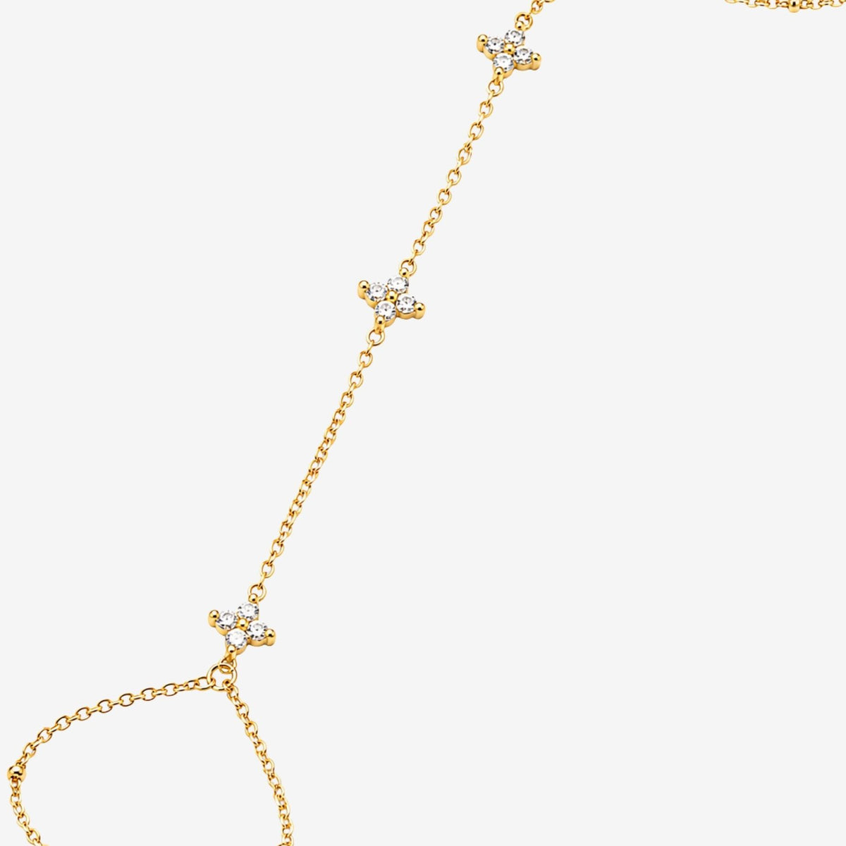 Kinmokusei Gold and Stone Hand Chain