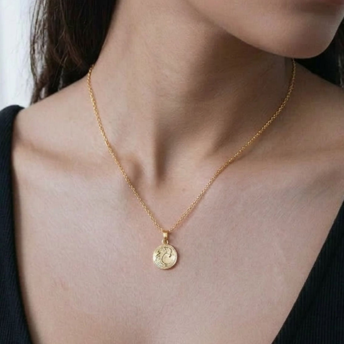 Nami Gold Wave Pendant