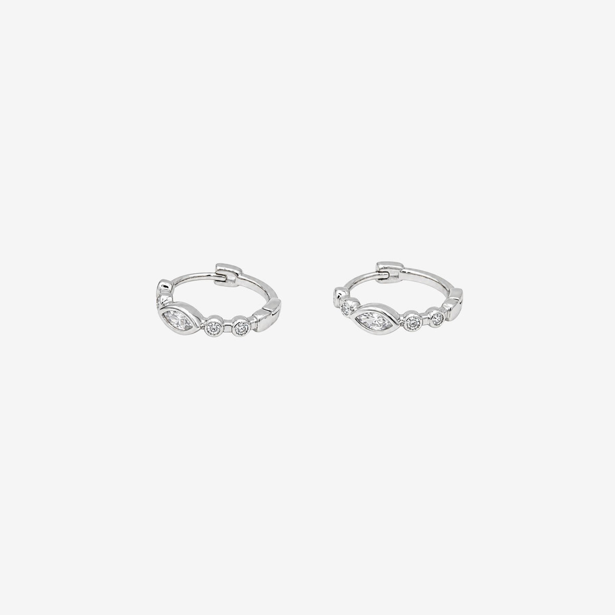 Enso Stone Huggie Hoop Earrings