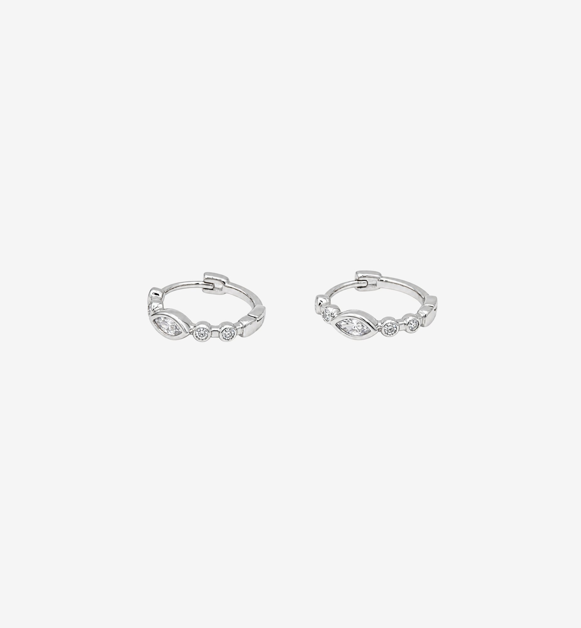 Enso Stone Huggie Hoop Earrings