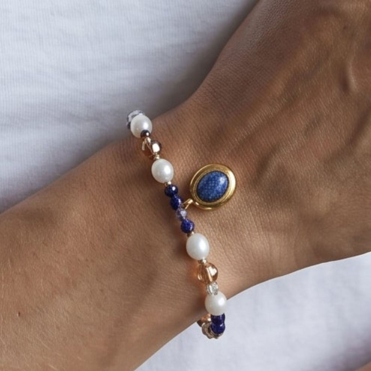 Enso Crystal Bracelet with Sodalite Charm