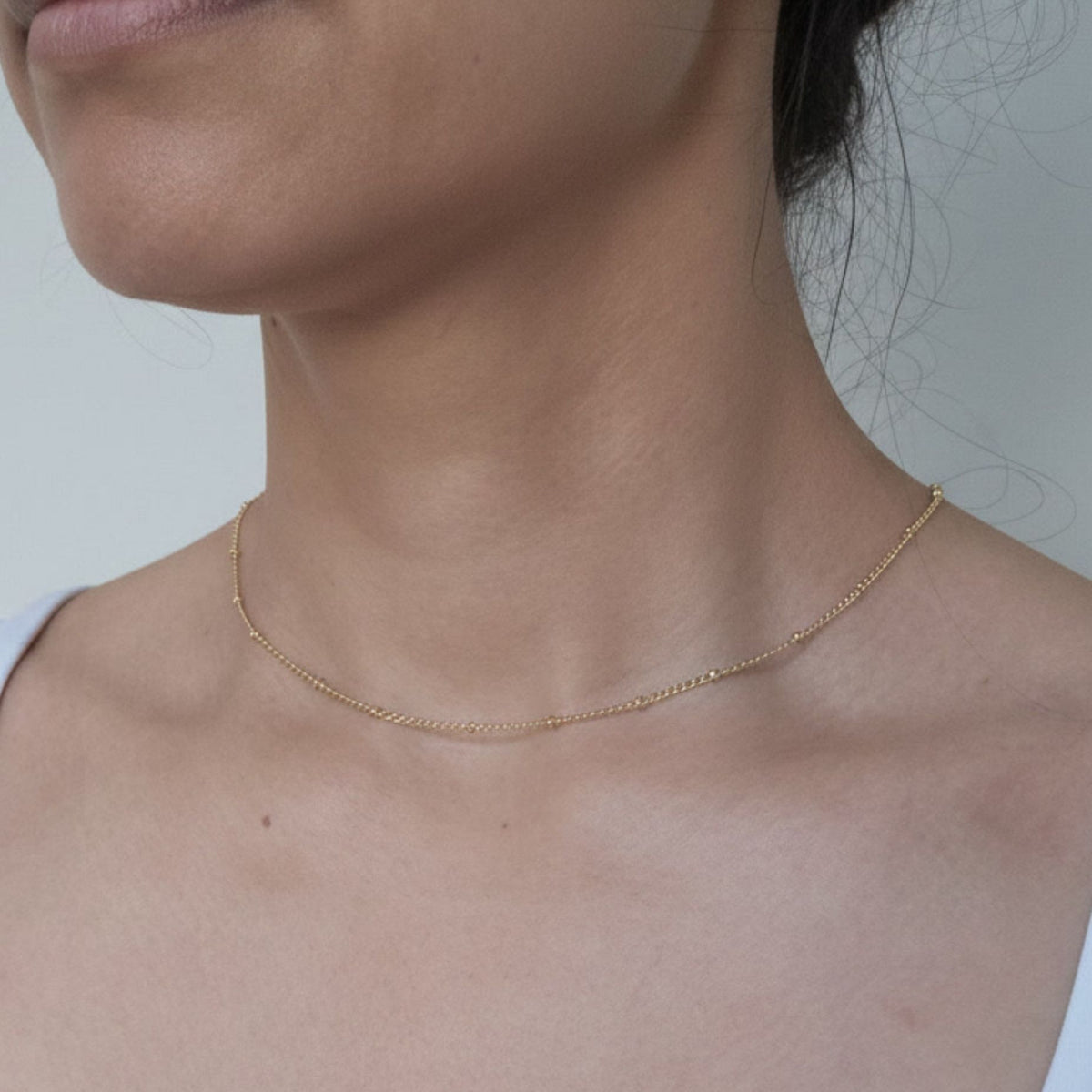 Kin Gold Bead Necklace