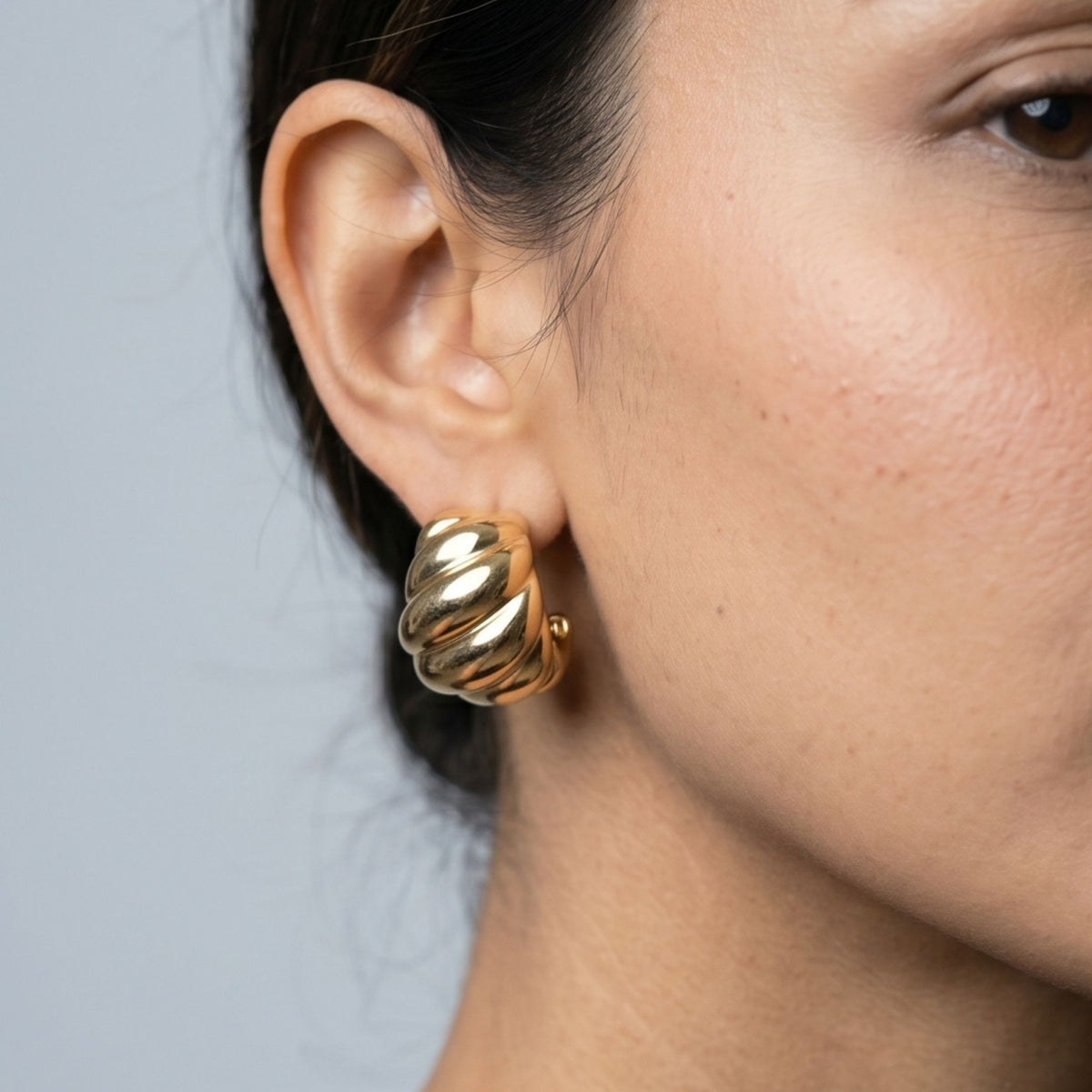 Chunky Gold Wave Earrings
