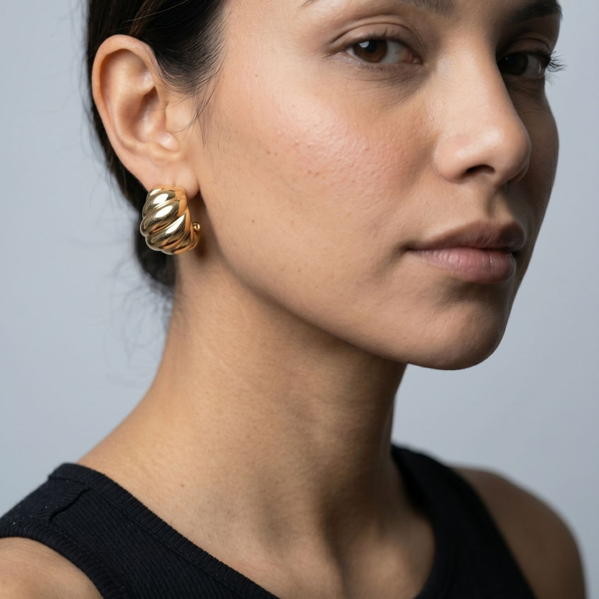 Chunky Gold Wave Earrings