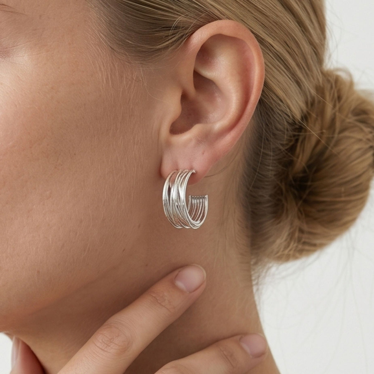 Nami Silver Twist Earrings