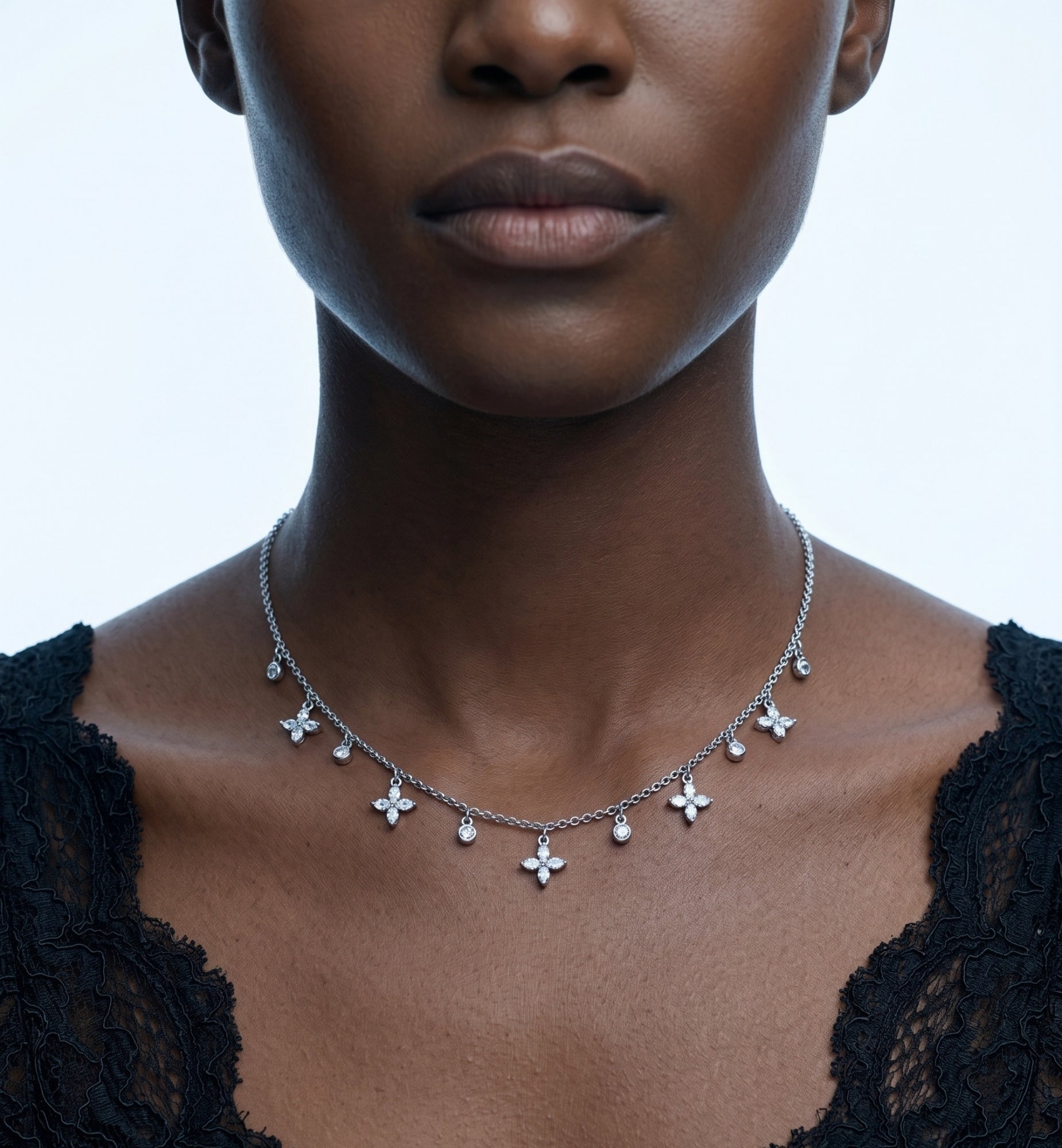 Kinmokusei Silver Floral Necklace