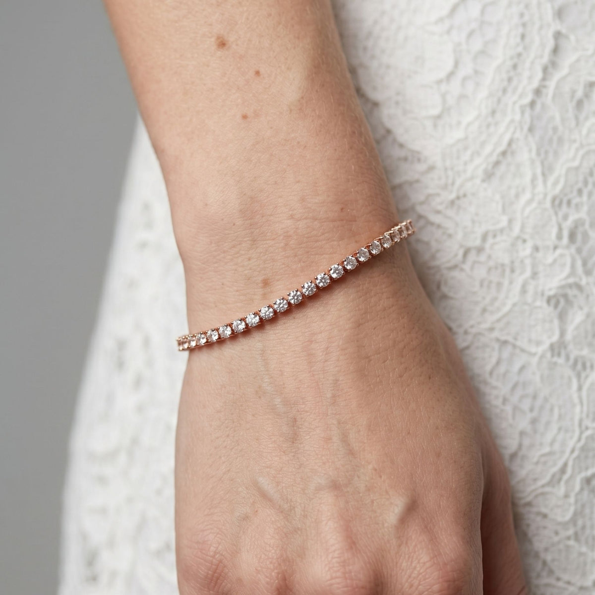 Shikaku Rose Gold Tennis Bracelet