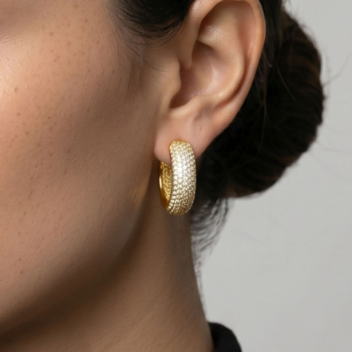 Kin Gold Pave Earrings