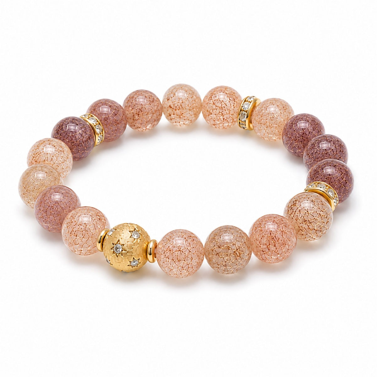 Enso Round Multi Quartz Bead Bracelet