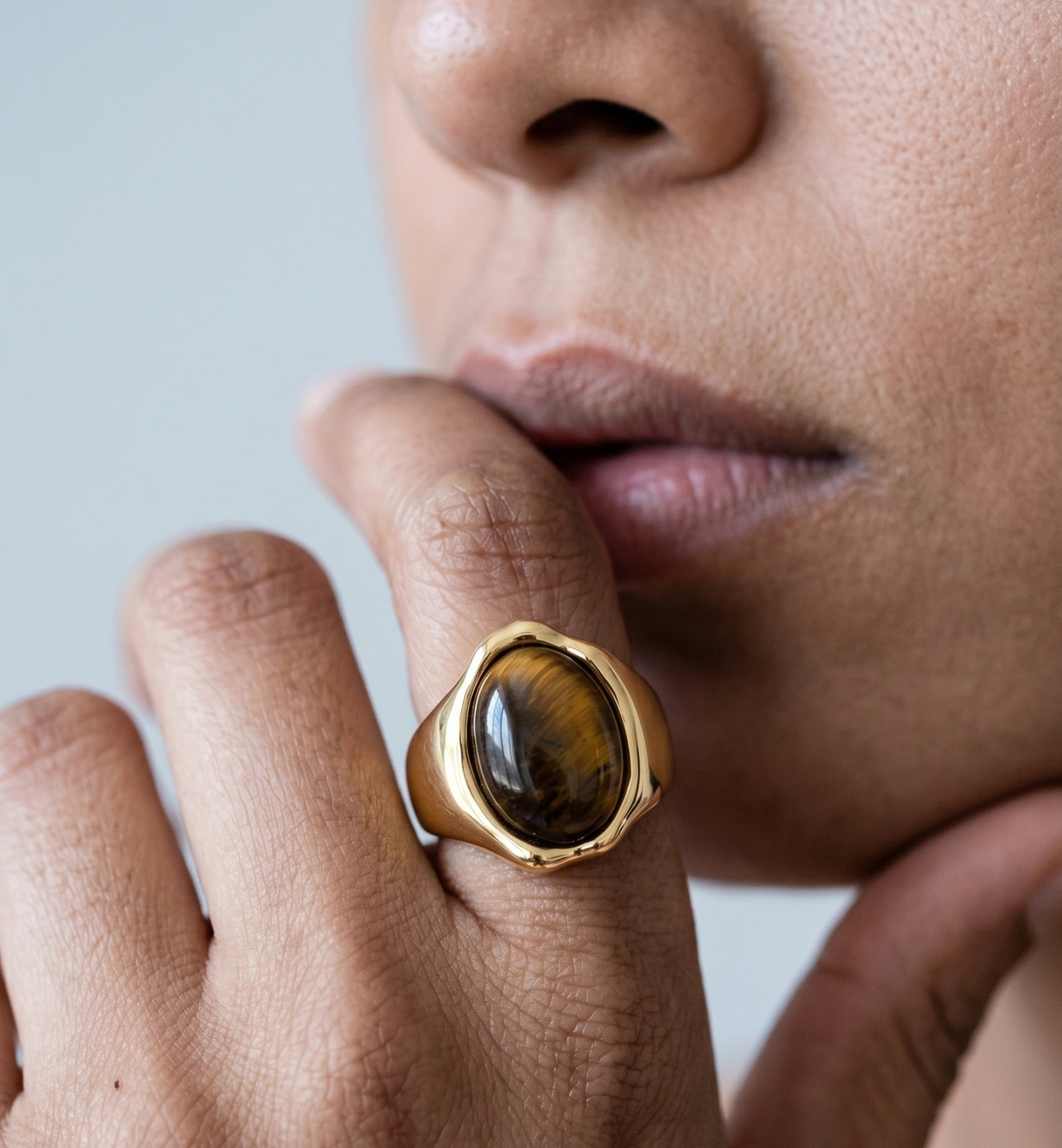 Nekomeishi Tigers Eye Ring