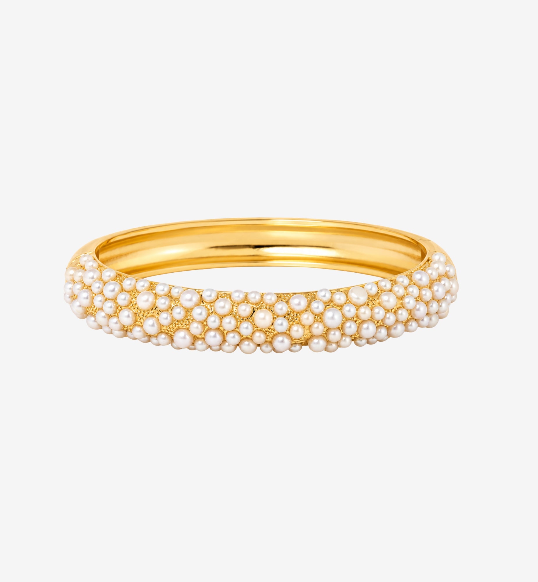 Shinju Gold Chunky Pearl Bangle