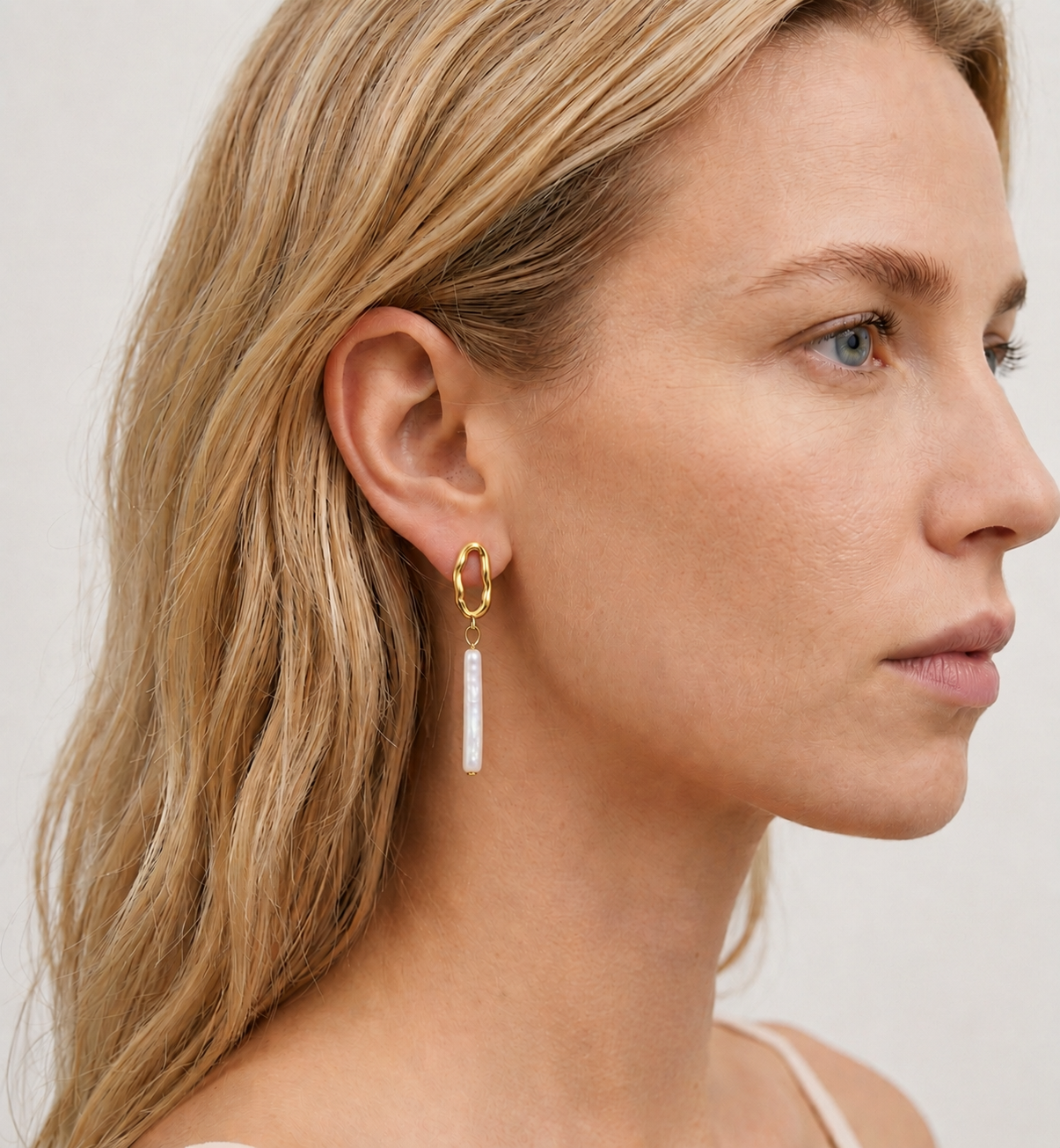 Shinju Gold Pearl Drop Earrings