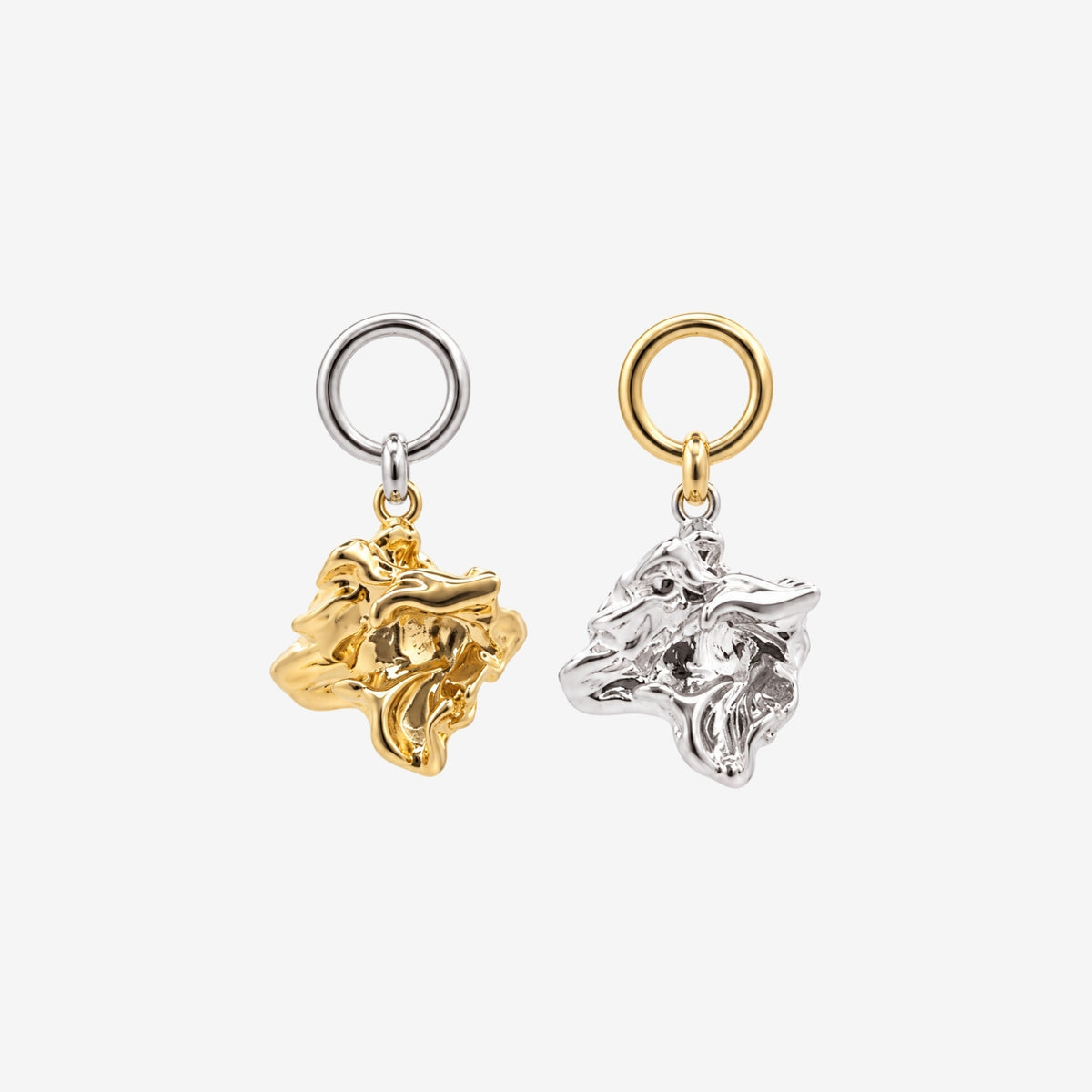 Nami Mixed Metals Molten Drop Earrings