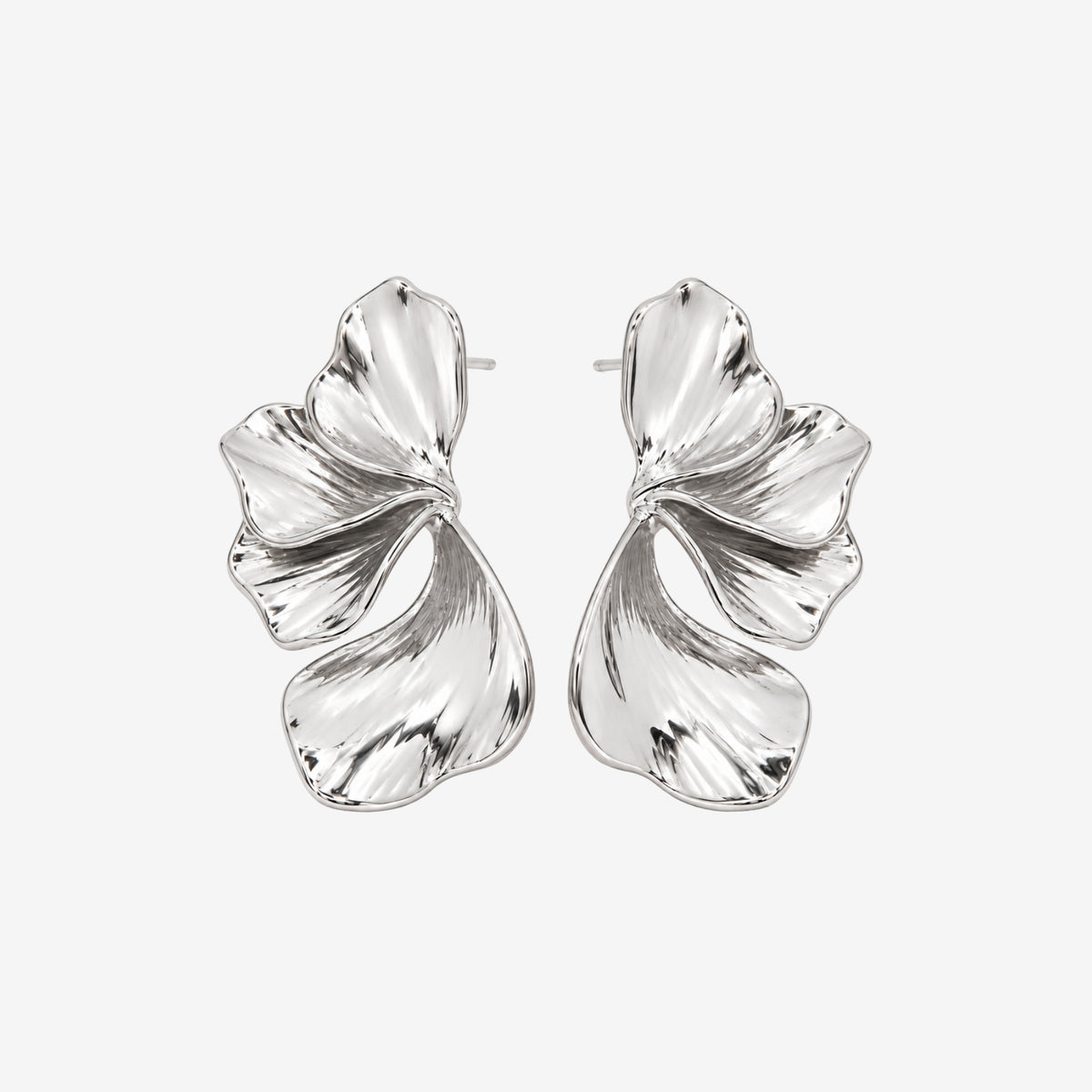 Kin Silver Sculptural Statement Earrings