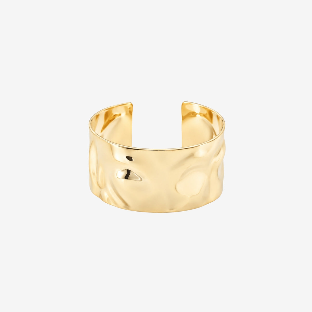 Kin Gold Sculptured Wide Cuff Bangle
