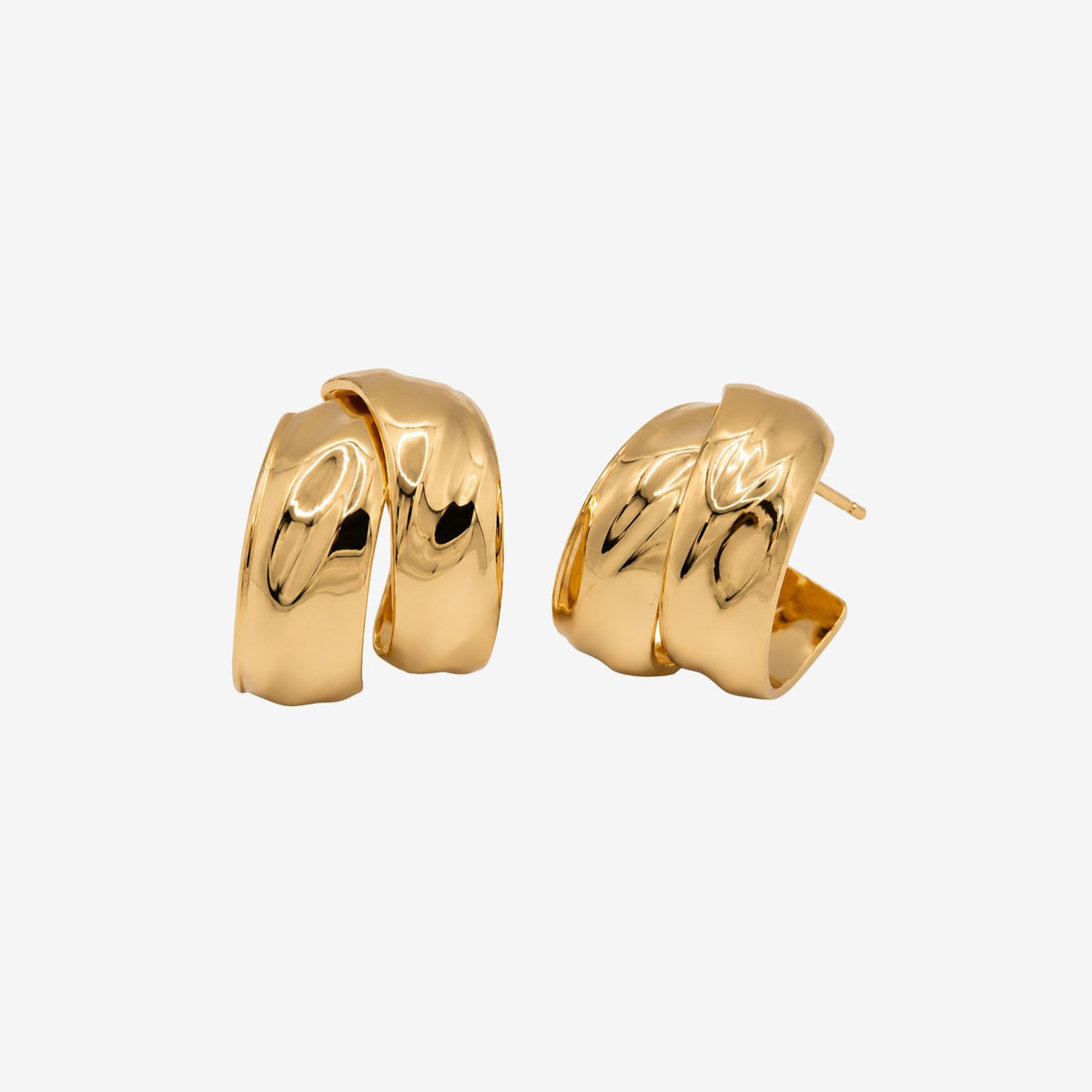 Kin Molten Gold Hoop Earrings