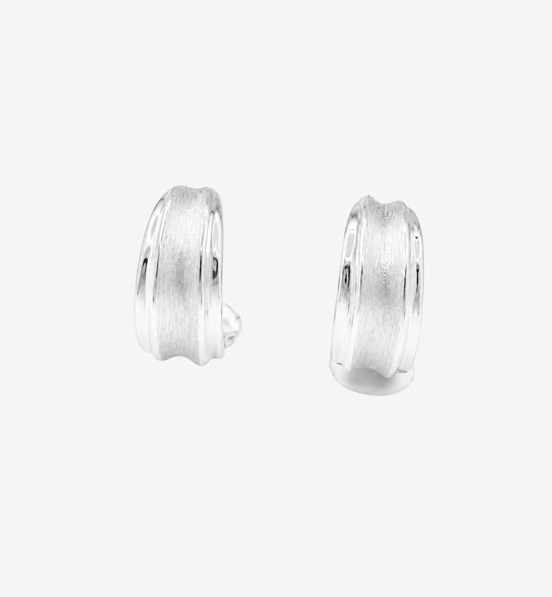 Nami Silver Molten Hoop Earrings