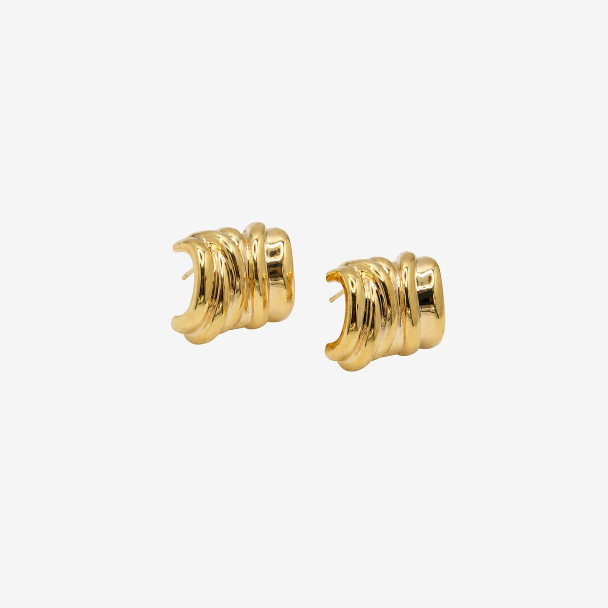 Kin Molten Structured Stud Earrings