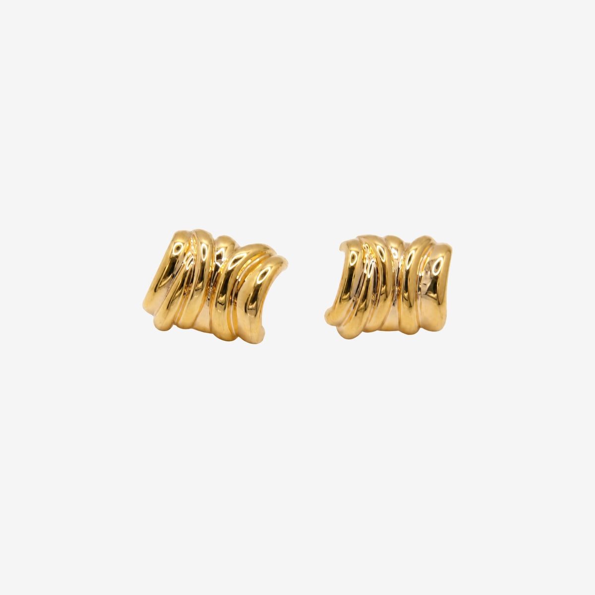 Kin Molten Structured Stud Earrings