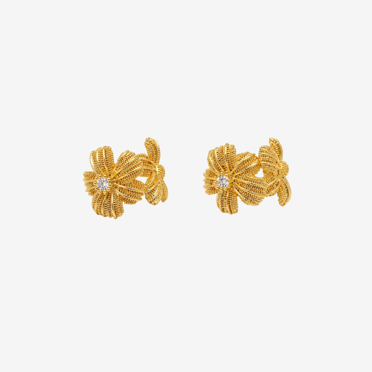 Kinmokusei Floral Stone Hoops