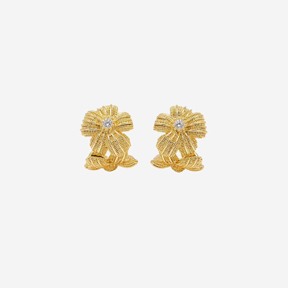 Kinmokusei Floral Stone Hoops