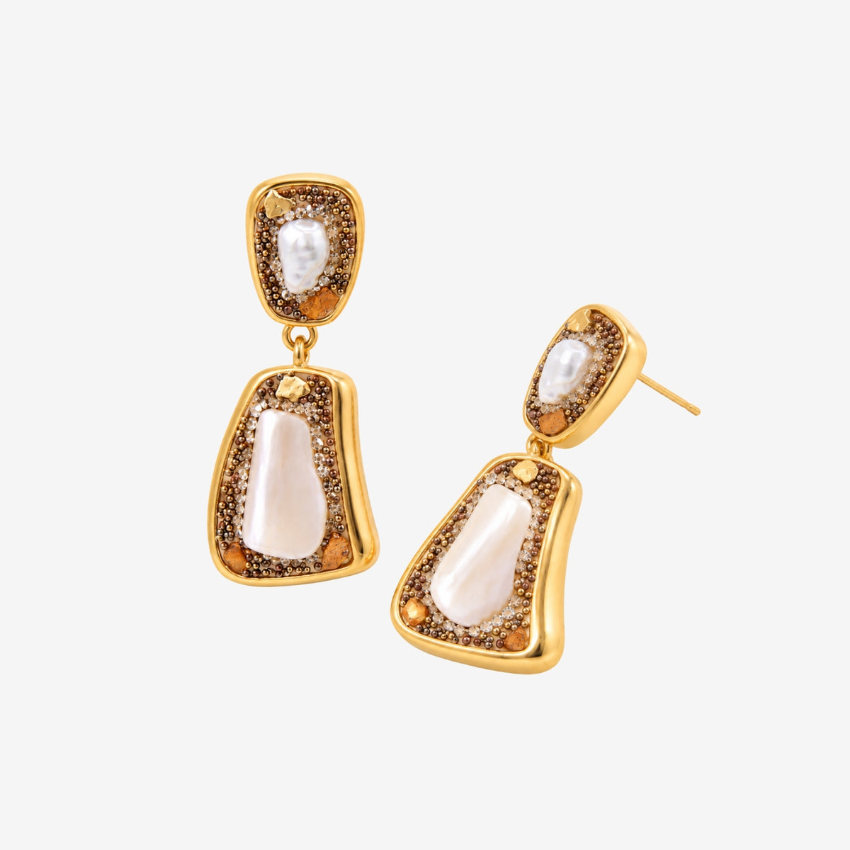 Shinju Mother of Pearl Shimmer Earrings