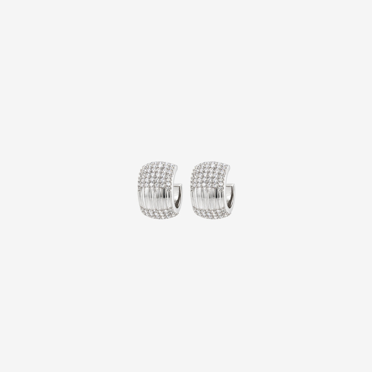 Enso Silver Stone Hoop Earrings