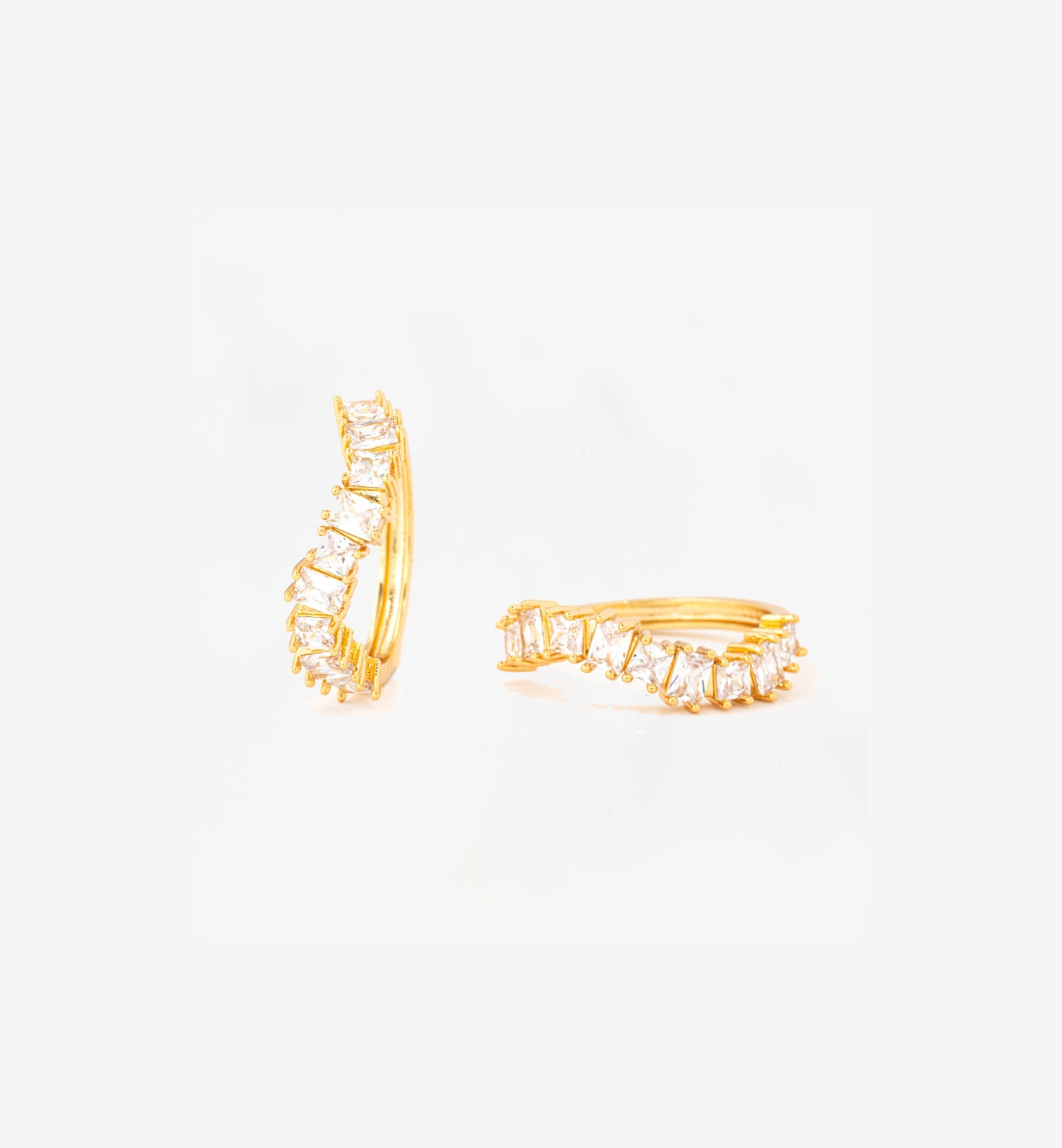 Nami Gold Stone Wave Earrings